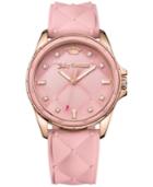 Juicy Couture Women's Malibu Dusty Rose Quilted Silicone Strap Watch 40mm 1901371