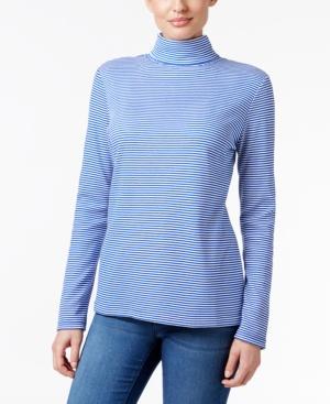Karen Scott Carmela Striped Turtleneck Top, Only At Macy's