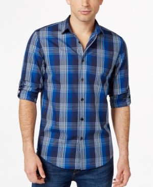 Alfani Red Slim-fit Medium Plaid Shirt, Only At Macy's