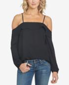 1.state Flounce Cold-shoulder Top