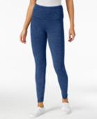 Style & Co. Heathered Tummy-control Active Leggings, Only At Macy's