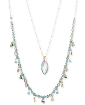 Lonna & Lilly Gold-tone Bead And Pendant Layer Necklace