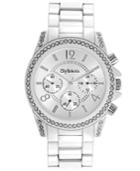 Style & Co. Women's White-tone Bracelet Watch 39mm Sc1422
