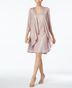 R & M Richards Shift Dress And Draped Jacket