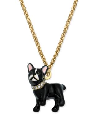 Kate Spade New York Gold-tone Enamel Dog Pendant Necklace