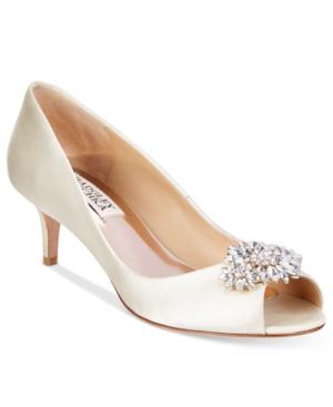 Badgley Mischka Nakita Peep-toe Evening Pumps Women's Shoes