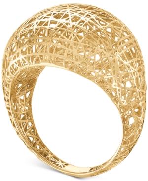 Mesh Openwork Statement Ring In 10k Gold