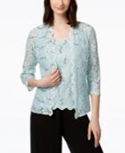 Alex Evenings Sequined Lace Jacket & Shell