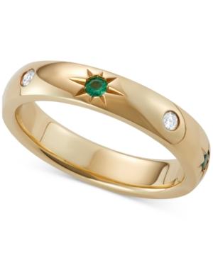 Marchesa Emerald (1/10 Ct. T.w.) & Diamond (1/10 Ct. T.w.) Band In 18k Gold, Created For Macy's