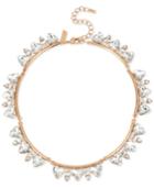 Inc International Concepts Rose Gold-tone Large Crystal Collar Necklace, Created For Macy's