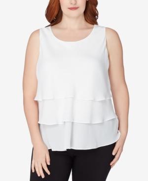 Tahari Asl Plus Size Tiered Top
