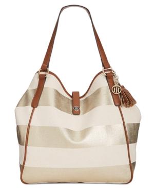 Tommy Hilfiger Hazel Woven Rugby Tassel Tote