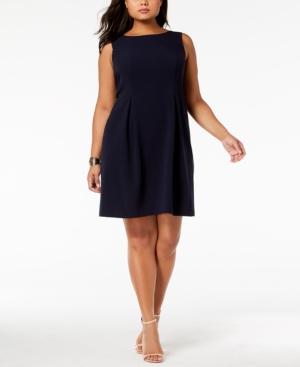 Jessica Howard Plus Size Bow-back Fit & Flare Dress