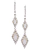 Mother-of-pearl & White Topaz (3/4 Ct. T.w.) Drop Earrings In Sterling Silver