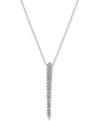 Diamond Vertical Flex 17-1/2 Pendant Necklace (3/8 Ct. T.w.) In 14k White Gold