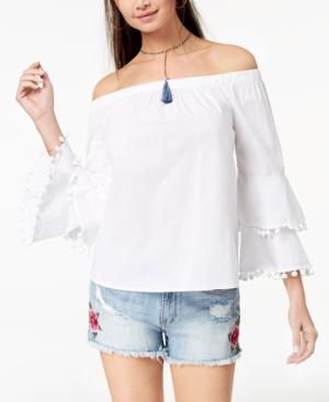 Ultra Flirt By Ikeddi Juniors' Cotton Off-the-shoulder Top