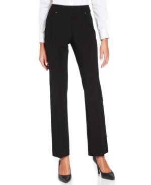 Jm Collection Curvy-fit Studded Slanted-pockets Bootcut Pants