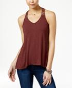 American Rag Juniors' Crocheted-back High-low Tank Top, Created For Macy's