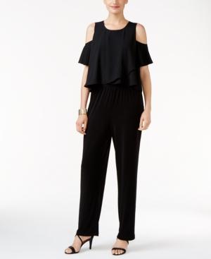 Thalia Sodi Draped Cold-shoulder Jumpsuit, Only At Macy's