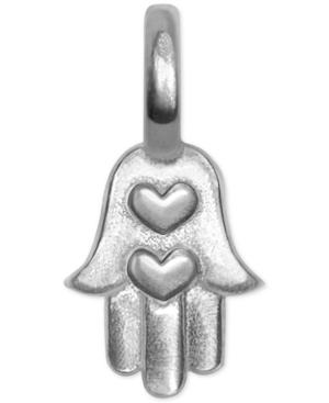 Alex Woo Hamsa Hand Mini-charm In Sterling Silver