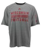 Adidas Men's Wisconsin Badgers Sideline Evade Climalite T-shirt