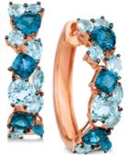 Le Vian Blue Topaz Hoop Earrings (5-3/8 Ct. T.w.) In 14k Rose Gold