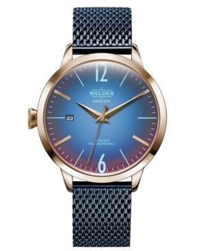 Welder Moody Women's Blue Stainless Steel Mesh Bracelet Watch 38mm