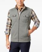 Tasso Elba Men's Big And Tall Sherpa-lined Collar Bonded Hunting Vest, Only At Macy's