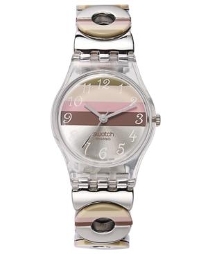 Swatch Watch, Women's Swiss Multi-colored Enamel Stainless Steel Link Bracelet 25mm Lk258g