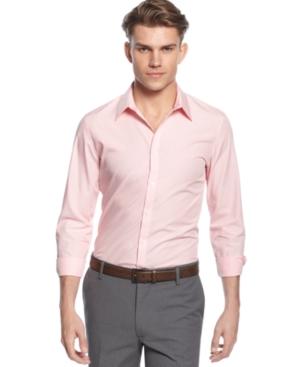 Calvin Klein Shirt, Long Sleeve Button Down Mini Stripe Shirt