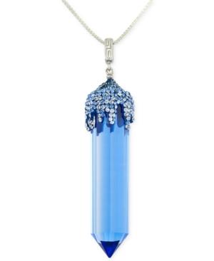 Sis By Simone I Smith Swarovski Crystal Pendant Necklace In Platinum Over Sterling Silver