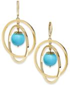 Kate Spade New York Gold-tone Imitation Pearl Orbital Drop Earrings
