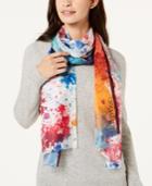 Calvin Klein Splatter-print Silk Scarf