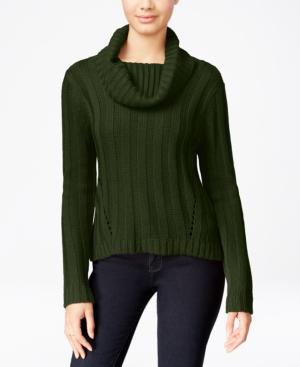 Hooked Up By Iot Juniors' Rib-knit Cowl-neck Sweater