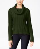 Hooked Up By Iot Juniors' Rib-knit Cowl-neck Sweater