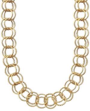 Betsey Johnson Textured Round-link Necklace
