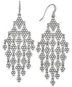 Inc International Concepts Silver-tone Crystal Chandelier Earrings, Created For Macy's