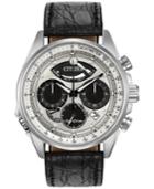 Citizen Men's Chronograph Eco-drive Calibre 2100 Black Leather Strap Watch 44mm Av0060-00a, Limited Edition
