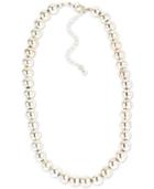 Charter Club Silver-tone Beaded Collar Necklace, 16-1/2 + 3 Extender, Created For Macy's