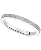 Sterling Silver Ring, Diamond Accent Wedding Band