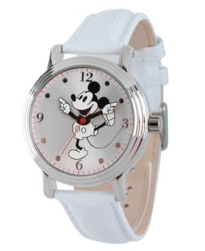 Disney Mickey Mouse Women's Shiny Silver Vintage Alloy Watch