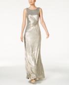 Calvin Klein Metallic Twist-detail Gown