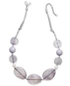 Inc International Concepts Silver-tone Gray Stone Necklace, Only At Macy's