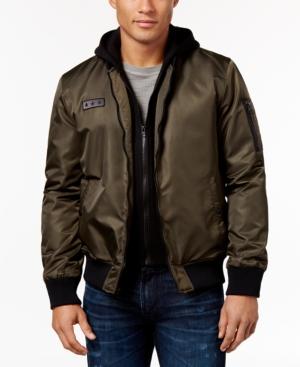 Guess Men's Hooded Bomber Jacket