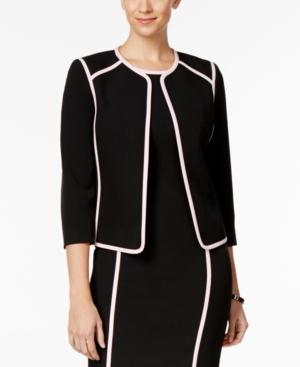 Kasper Contrast-trim Blazer
