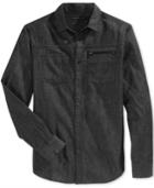 Sean John Men's Long-sleeve Dark Denim Shirt, Only At Macy's