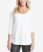 Karen Kane High-low Lace Top