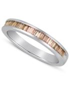 Sterling Silver Ring, Champagne Diamond Baguette Ring (1/2 Ct. T.w.)
