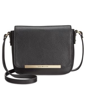 Tommy Hilfiger Jamie Pebble Leather Flap Crossbody