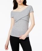 Bar Iii Off-the-shoulder Crisscross Top, Only At Macy's